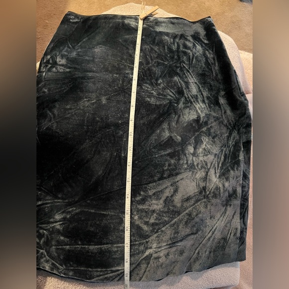 Tahari Petite - blue silk and rayon velveteen skirt - size 4P - Picture 4 of 12